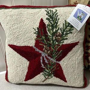 Mary Lake Thompson Star Hooked Pillow